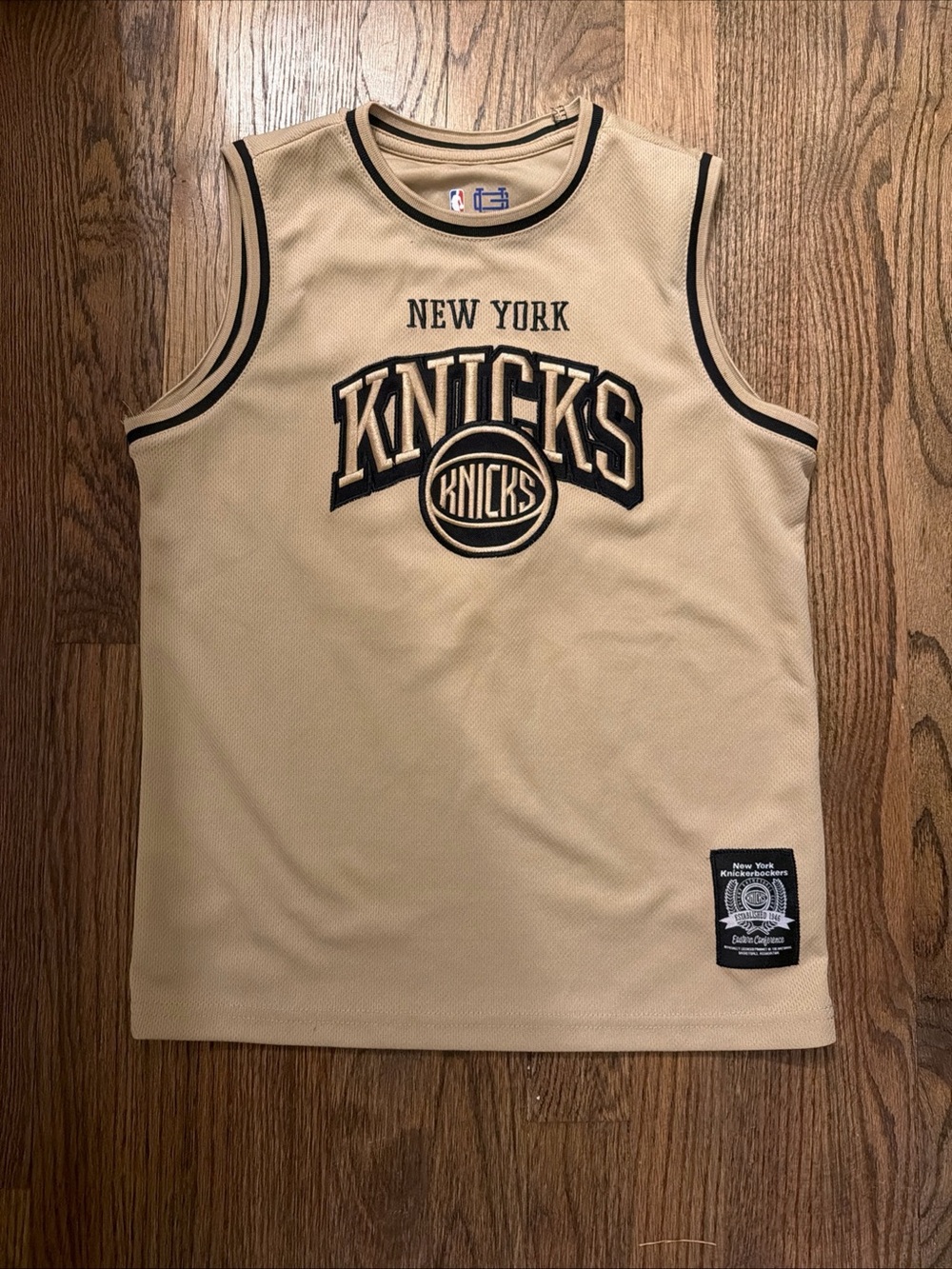NBA New York Knicks Beige and Black Kids Jersey